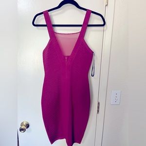 Marciano Raspberry Bandage Dress